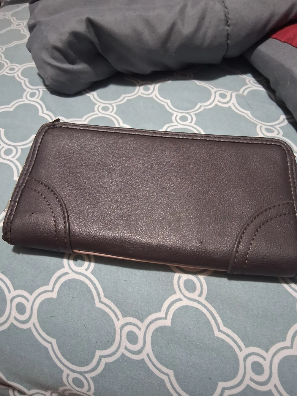 Juicy Couture Pink and Brown Zip Wallet
